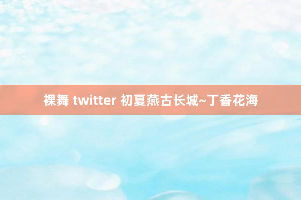 裸舞 twitter 初夏燕古长城~丁香花海