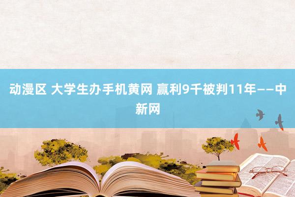 动漫区 大学生办手机黄网 赢利9千被判11年——中新网